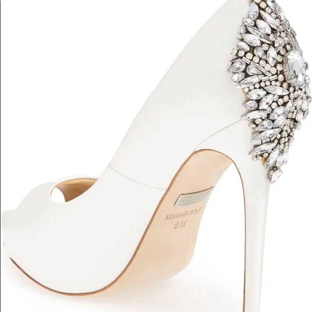 KIARA EMBELLISHED PEEP-TOE PUMP